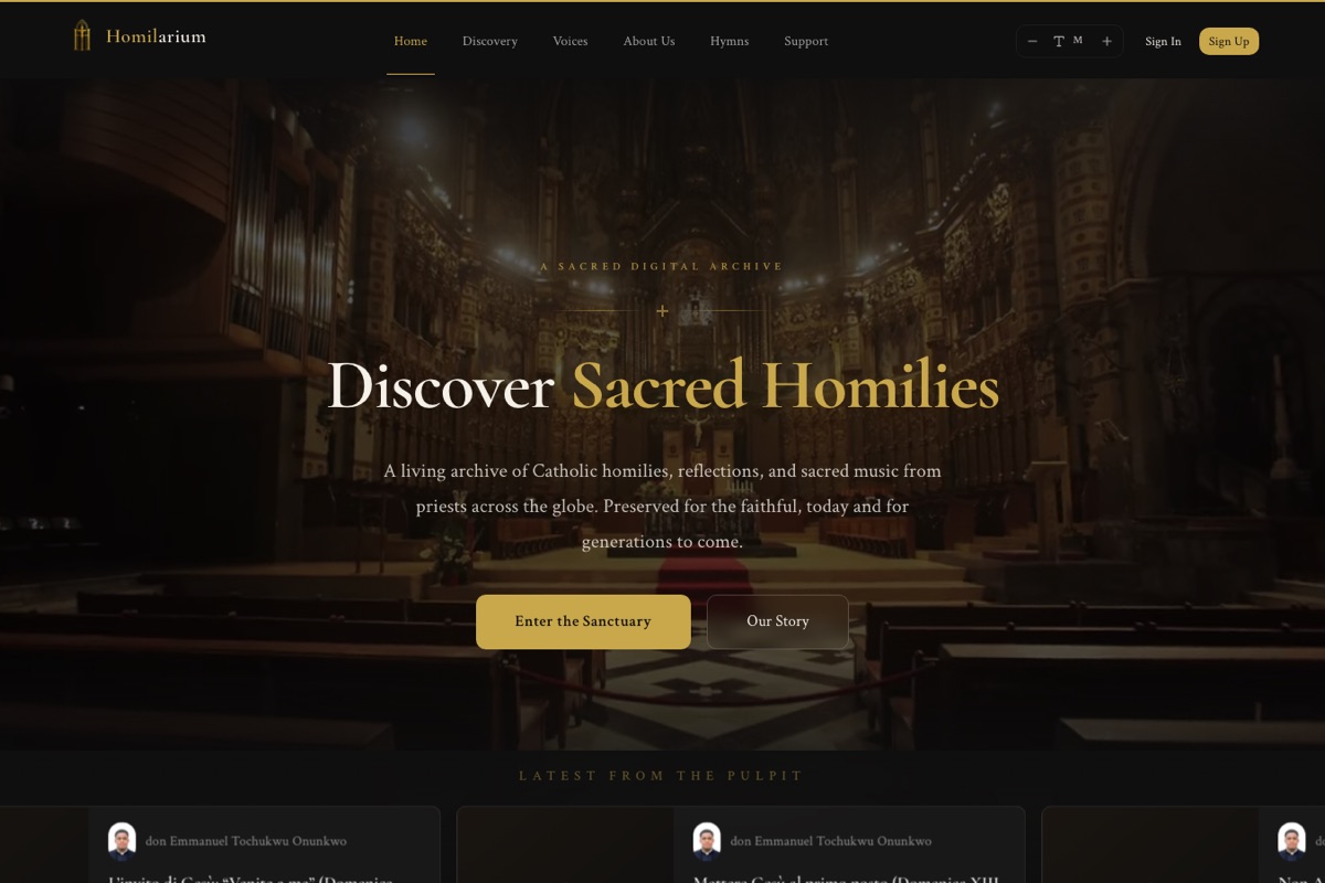 Homilarium — discover sacred homilies