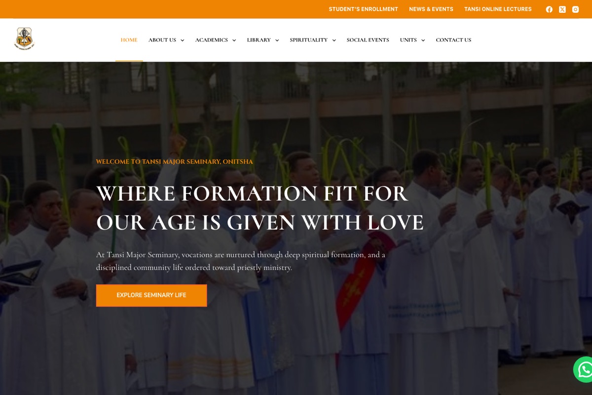 Blessed Iwene Tansi Major Seminary official website